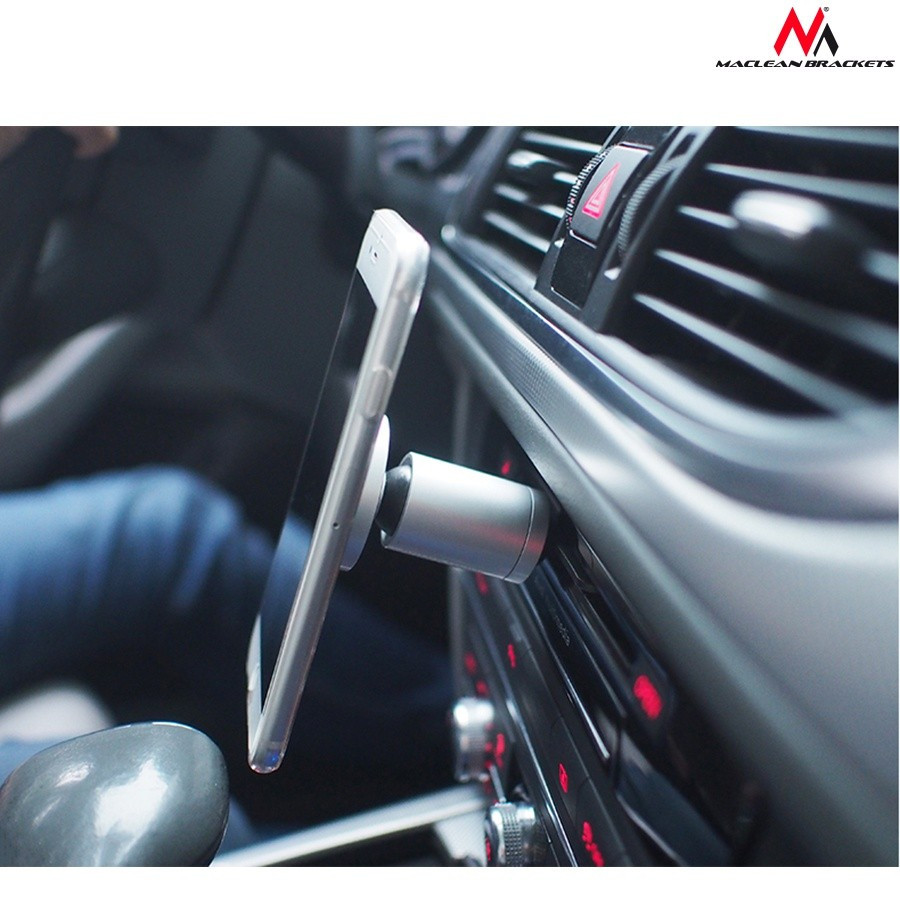 Uchwyt magnetyczny okrągły do montowania w slocie CD Comfort Series  MC-744 - aluminium