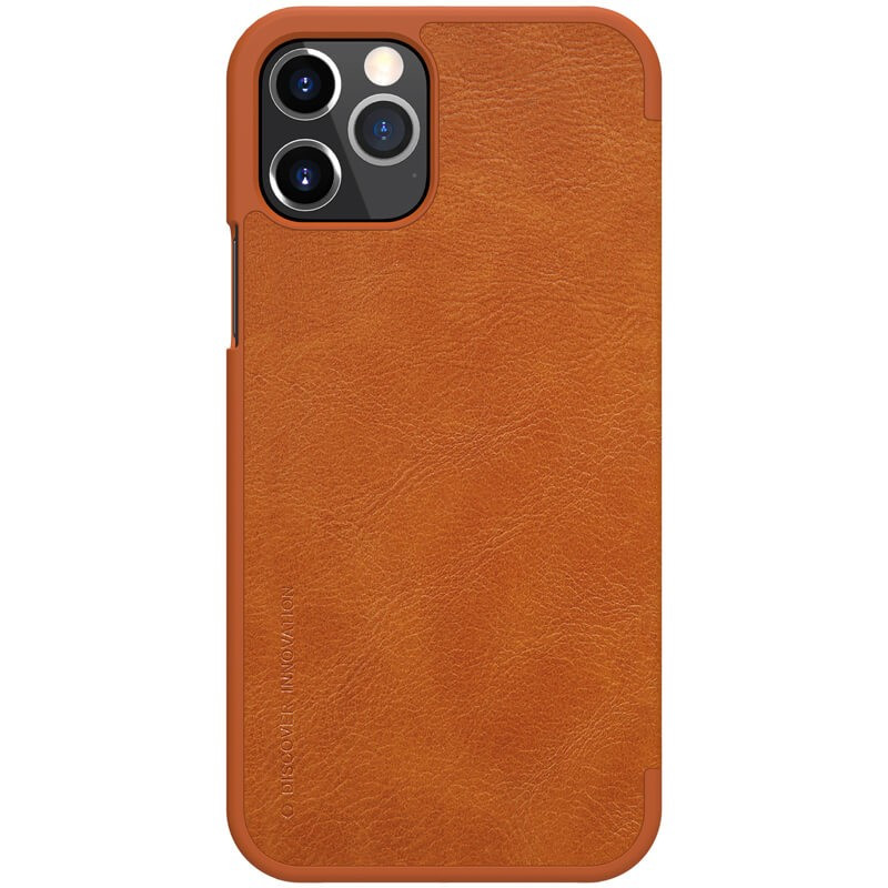 Etui Qin Leather Apple iPhone 12/12 Pro Brązowe 