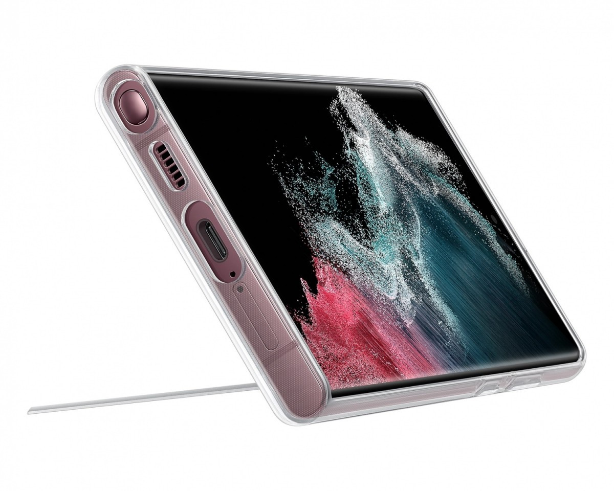 Etui Clear Standing Cover S22 Ultra Transparent