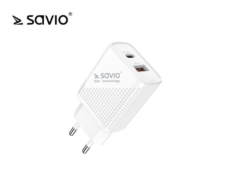 Ładowarka sieciowa SAVIO LA-04 USB Quick Charge Power Delivery 3.0 18W