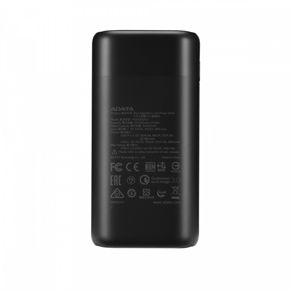 Powerbank P10000QCD 10000mAh Czarny QC/PD 