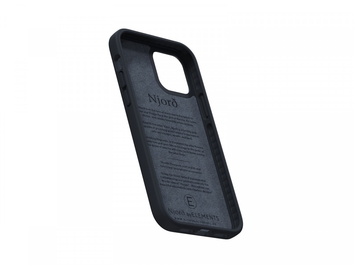 Etui z islandzkiej skóry łososia do iPhone 12 / 12 Pro szare 