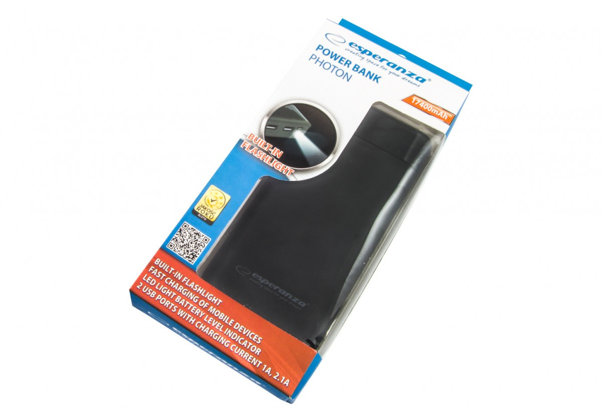 POWER BANK 17400MAH PHOTON CZARNY