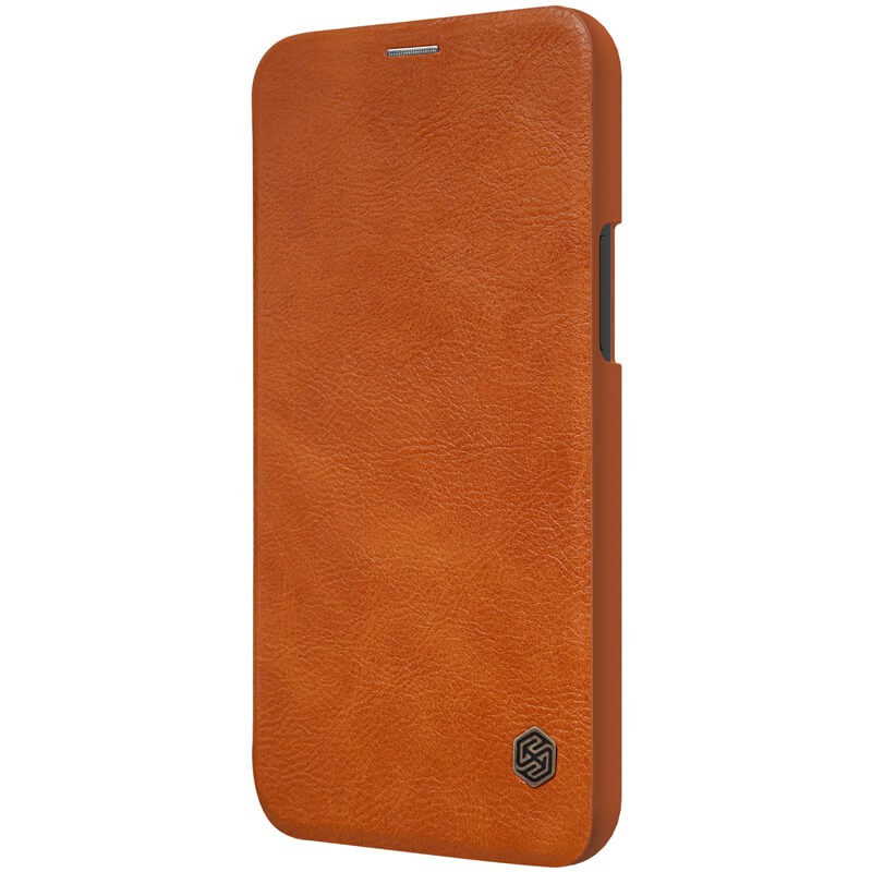 Etui Qin Leather Apple iPhone 12 Mini Brązowe