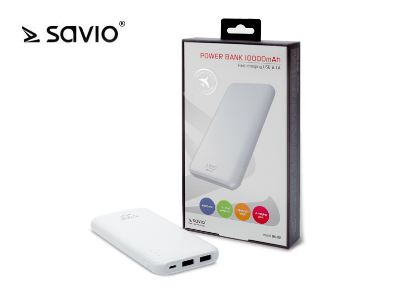 Power bank 10000mAh SAVIO BA-02