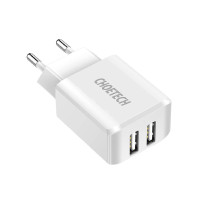 C0030 White Ładowarka sieciowa 2xUSB 2.2A 12W